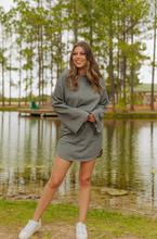 Load image into Gallery viewer, buddy love: willa sweatshirt dress - heather grey