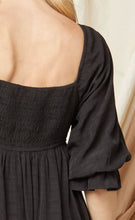 Load image into Gallery viewer, square neck black dress