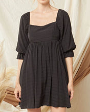 Load image into Gallery viewer, square neck black dress