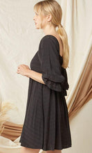 Load image into Gallery viewer, square neck black dress