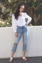 Load image into Gallery viewer, flying monkey: high rise distressed boyfriend crop jean
