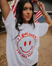 Load image into Gallery viewer, friday + saturday: smiley good day in the USA - white