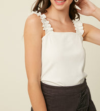 Load image into Gallery viewer, ruffle knit tank top