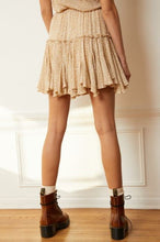 Load image into Gallery viewer, flowy tier mini skirt - printed taupe brown
