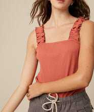 Load image into Gallery viewer, ruffle knit tank top