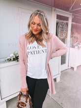 Load image into Gallery viewer, amanda moore designs - love is patient tee - white