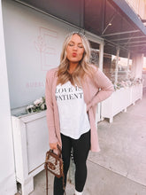 Load image into Gallery viewer, amanda moore designs - love is patient tee - white