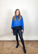 Load image into Gallery viewer, PONCHO WRAP - ROYAL BLUE