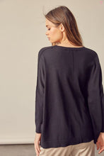 Load image into Gallery viewer, round neck sweater - black