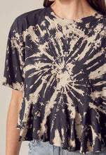 Load image into Gallery viewer, babydoll peplum knit top - tie dye