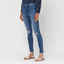 Load image into Gallery viewer, vervet by flying monkey: high rise ankle skinny jean - blue canon