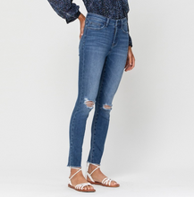 Load image into Gallery viewer, vervet by flying monkey: high rise ankle skinny jean - blue canon