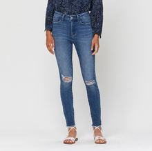 Load image into Gallery viewer, vervet by flying monkey: high rise ankle skinny jean - blue canon