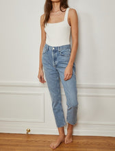 Load image into Gallery viewer, square neck rib knit bodysuit off white