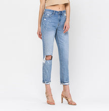 Load image into Gallery viewer, flying monkey: high rise distressed boyfriend crop jean