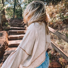 Load image into Gallery viewer, cut out detailed sweatshirt - brown sugar