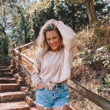 Load image into Gallery viewer, cut out detailed sweatshirt - brown sugar