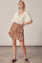 Load image into Gallery viewer, tiered mini skirt - polka dot print