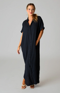 buddy love: carmen cover up maxi dress - black