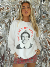 Load image into Gallery viewer, friday+saturday: buddy the elf smiling is my favorite sweatshirt
