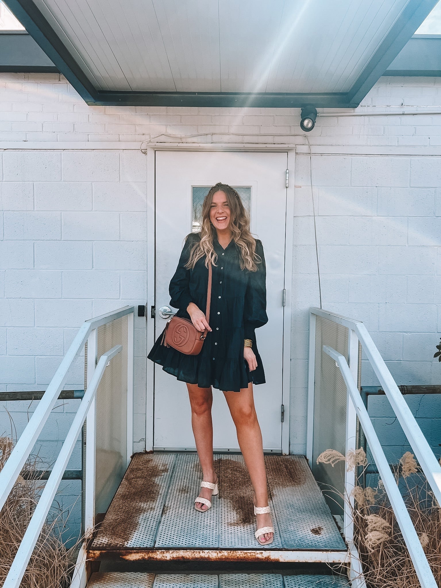 button down black mini dress Mini Dress