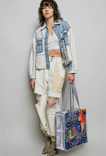 Load image into Gallery viewer, *PREORDER* love bandana quilted paisley tote bag - navy
