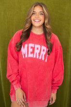 Load image into Gallery viewer, friday+saturday: merry corded crew sweatshirt
