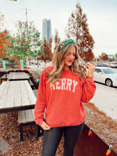 Load image into Gallery viewer, friday+saturday: merry corded crew sweatshirt
