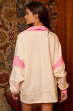 Load image into Gallery viewer, *PREORDER* collared prep colorblock loose fit top - available in two colors
