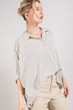 Load image into Gallery viewer, stripe button down woven shirt - black/white
