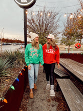 Load image into Gallery viewer, friday+saturday: merry corded crew sweatshirt
