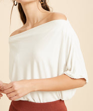 Load image into Gallery viewer, off the shoulder solid top - ivory (wear it three ways)
