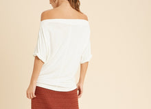 Load image into Gallery viewer, off the shoulder solid top - ivory (wear it three ways)
