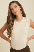 Load image into Gallery viewer, casual ruffle sleeve tank top - available in 2 colors
