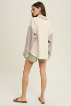 Load image into Gallery viewer, colorblock corduroy shacket - taupe combo
