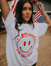 Load image into Gallery viewer, friday + saturday: smiley good day in the USA - white
