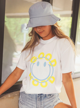 Load image into Gallery viewer, friday + saturday: good mood smiley t-shirt - white
