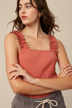 Load image into Gallery viewer, ruffle knit tank top 
