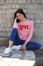 Load image into Gallery viewer, love sweatshirt - pink
