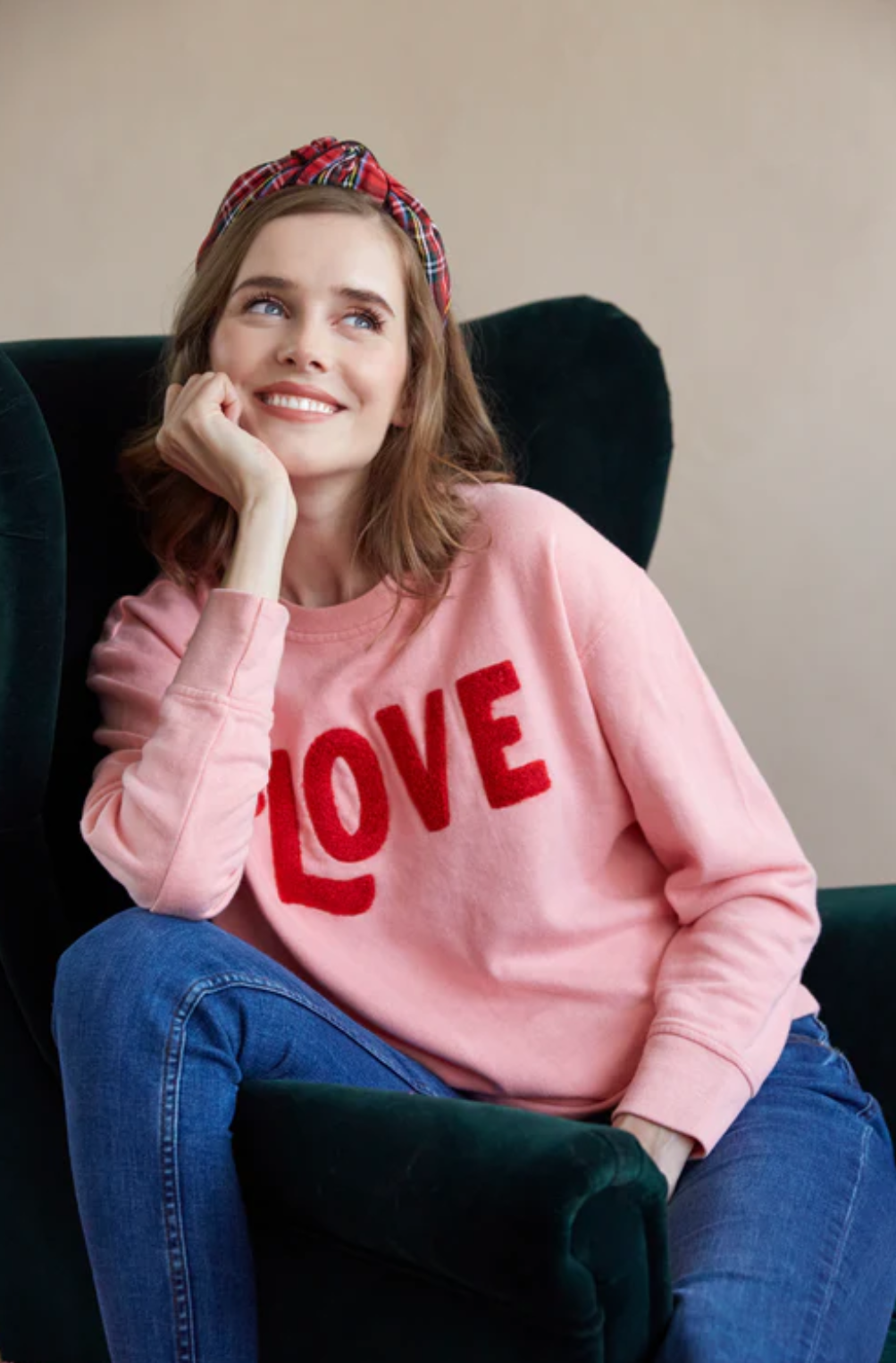 love sweatshirt - pink