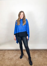 Load image into Gallery viewer, PONCHO WRAP - ROYAL BLUE
