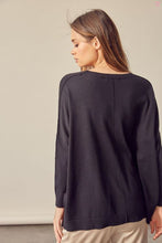 Load image into Gallery viewer, round neck sweater - black
