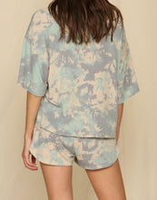 Load image into Gallery viewer, two piece top and short lounge set - tie dye
