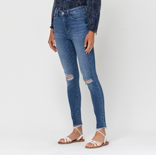 Load image into Gallery viewer, vervet by flying monkey: high rise ankle skinny jean - blue canon
