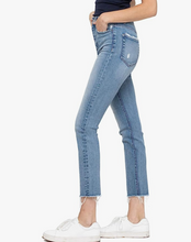 Load image into Gallery viewer, vervet by flying monkey: super high rise slim crop straight jeans - swish
