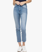 Load image into Gallery viewer, vervet by flying monkey: super high rise slim crop straight jeans - swish
