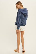 Load image into Gallery viewer, french terry hoodie with kangaroo pocket - blue
